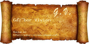 Gábor Vivien névjegykártya